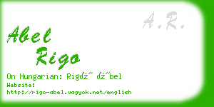 abel rigo business card