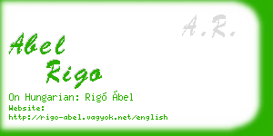 abel rigo business card